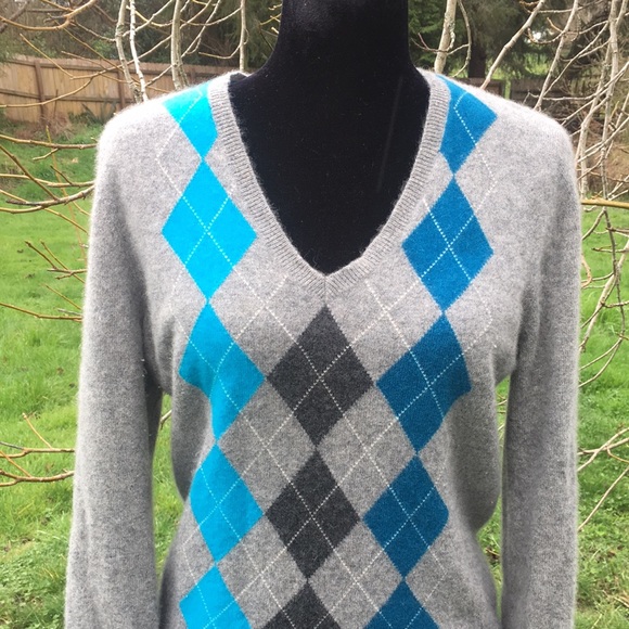 Apt. 9 Cashmere Argyle Sweater - Picture 2 of 6